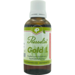 Verpackungsbild(Packshot) von PRESSELIN Gold L Tropfen zum Einnehmen