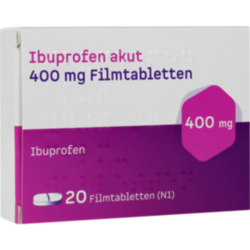Verpackungsbild(Packshot) von IBUPROFEN akut 400 mg Filmtabletten