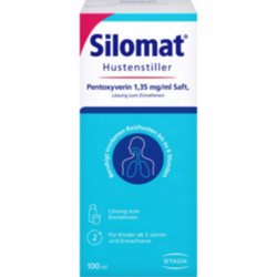 Verpackungsbild (Packshot) von SILOMAT Hustenstiller Pentoxyverin 1,35 mg/ml Saft