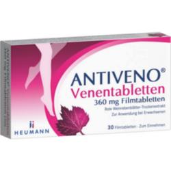 Verpackungsbild (Packshot) von ANTIVENO Venentabletten 360 mg Filmtabletten