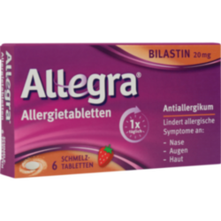 Verpackungsbild (Packshot) von ALLEGRA Allergietabletten 20 mg Schmelztabletten