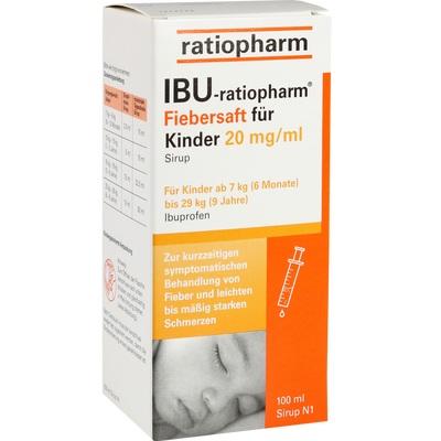 IBU-RATIOPHARM Fiebersaft für Kinder 20 mg/ml