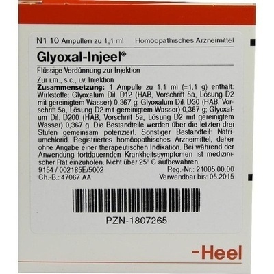 GLYOXAL Injeel Ampullen