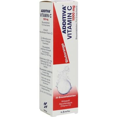 ADDITIVA Vitamin C Blutorange Brausetabletten