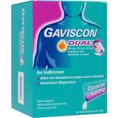 GAVISCON Dual Suspension mit Zweifachwirkung gegen Sodbrennen 48X10 ml