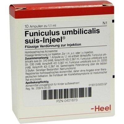 FUNICULUS UMBILICALIS suis Injeel Ampullen FUNICULUS UMBILICALIS suis Injeel Ampullen