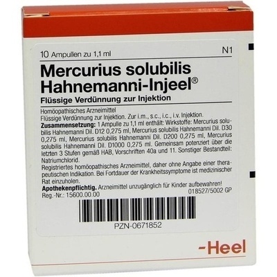 MERCURIUS SOLUBILIS INJEEL Hahnemanni Ampullen MERCURIUS SOLUBILIS INJEEL Hahnemanni Ampullen