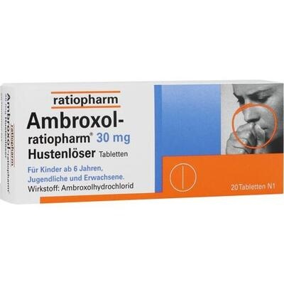 AMBROXOL-ratiopharm 30 mg Hustenlöser Tabletten AMBROXOL-ratiopharm 30 mg Hustenlöser Tabletten