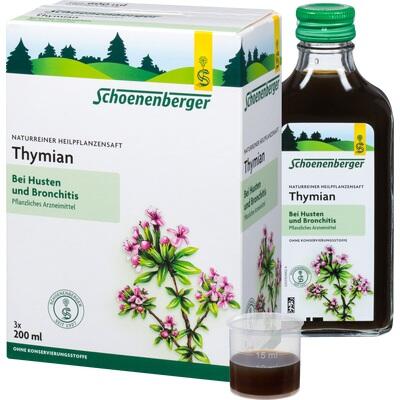 THYMIAN SAFT Schoenenberger Heilpflanzensäfte THYMIAN SAFT Schoenenberger Heilpflanzensäfte