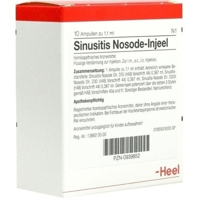 SINUSITIS Nosode Injeel Ampullen SINUSITIS Nosode Injeel Ampullen