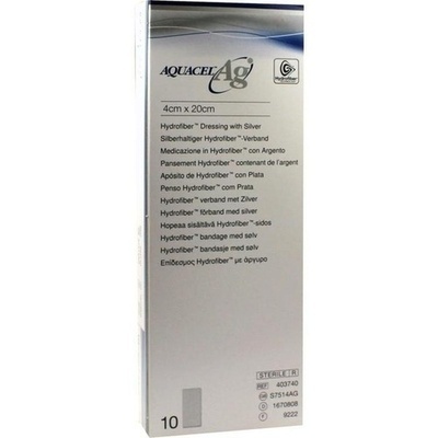 AQUACEL Ag 4x20 cm Hydrofiberverband mit Silber