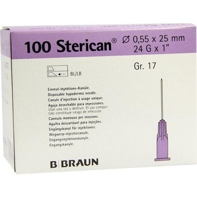 STERICAN Kanülen Luer-Lok 0,55x25 mm Gr.17 lila