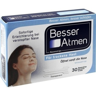 BESSER Atmen Nasenstrips normale Größe transparent