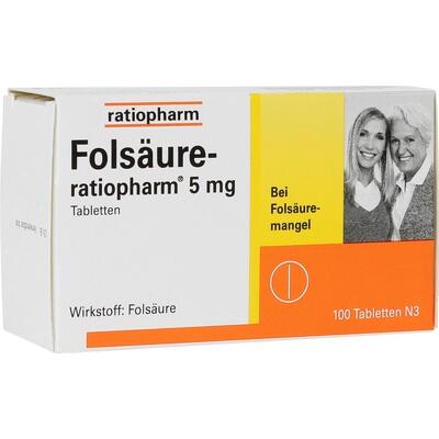 FOLSÄURE-RATIOPHARM 5 mg Tabletten