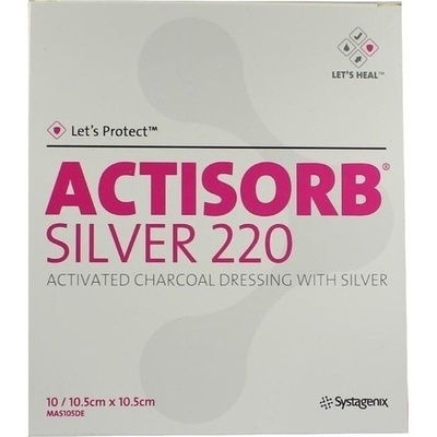 ACTISORB 220 Silver 10,5x10,5 cm steril Kompressen