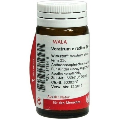 VERATRUM E radice D 6 Globuli