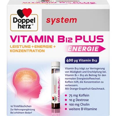DOPPELHERZ Vitamin B12 Plus system Trinkampullen