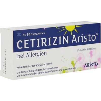 CETIRIZIN Aristo bei Allergien 10 mg Filmtabletten CETIRIZIN Aristo bei Allergien 10 mg Filmtabletten