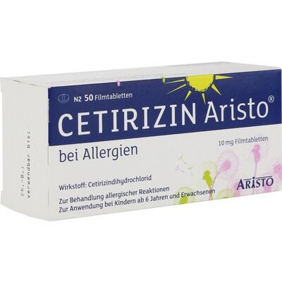 CETIRIZIN Aristo bei Allergien 10 mg Filmtabletten CETIRIZIN Aristo bei Allergien 10 mg Filmtabletten