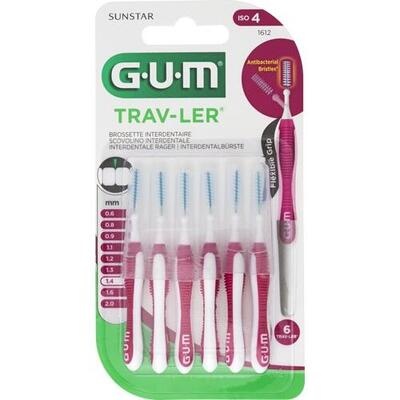 GUM TRAV-LER 1,4mm Kerze pink Interdental+6Kappen