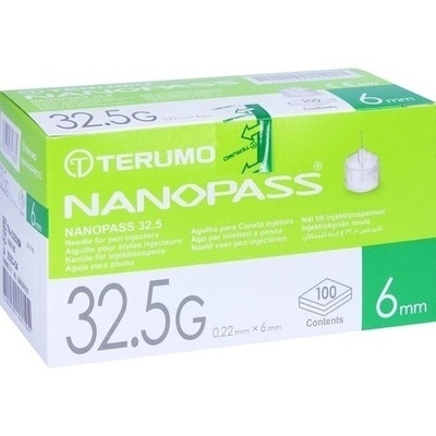 TERUMO NANOPASS 32,5 Pen Kanüle 0,22x6 mm TERUMO NANOPASS 32,5 Pen Kanüle 0,22x6 mm