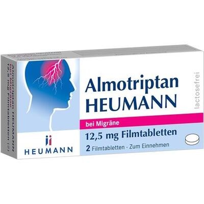 ALMOTRIPTAN Heumann bei Migräne 12,5 mg Filmtabl. ALMOTRIPTAN Heumann bei Migräne 12,5 mg Filmtabl.
