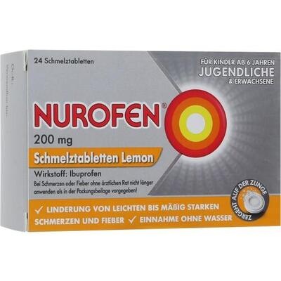 NUROFEN 200 mg Schmelztabletten Lemon NUROFEN 200 mg Schmelztabletten Lemon