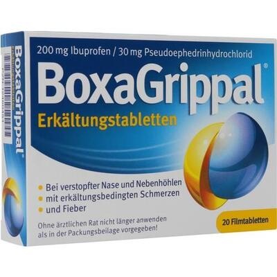 BOXAGRIPPAL Erkältungstabletten 200 mg/30 mg FTA BOXAGRIPPAL Erkältungstabletten 200 mg/30 mg FTA