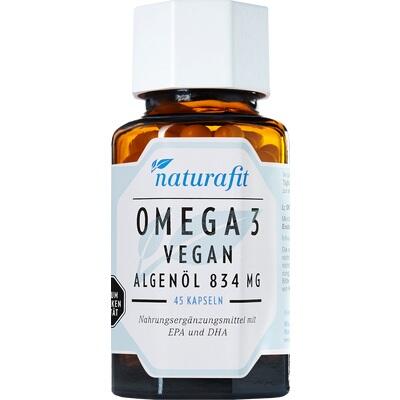 NATURAFIT Omega-3 vegan Algenöl 834 mg Kapseln