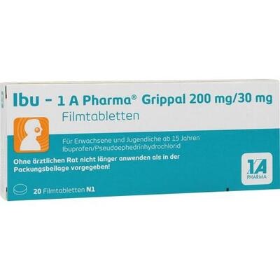 IBU-1A Pharma Grippal 200 mg/30 mg Filmtabletten IBU-1A Pharma Grippal 200 mg/30 mg Filmtabletten