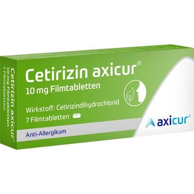 CETIRIZIN axicur 10 mg Filmtabletten CETIRIZIN axicur 10 mg Filmtabletten