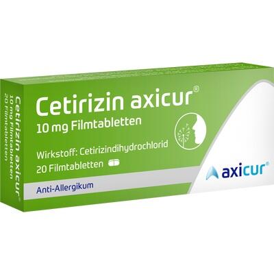 CETIRIZIN axicur 10 mg Filmtabletten CETIRIZIN axicur 10 mg Filmtabletten