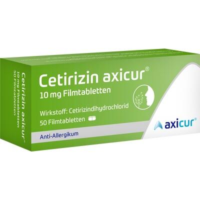 CETIRIZIN axicur 10 mg Filmtabletten CETIRIZIN axicur 10 mg Filmtabletten