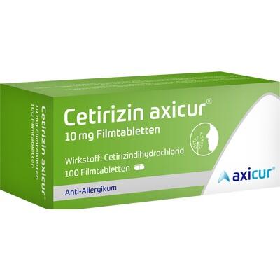 CETIRIZIN axicur 10 mg Filmtabletten CETIRIZIN axicur 10 mg Filmtabletten