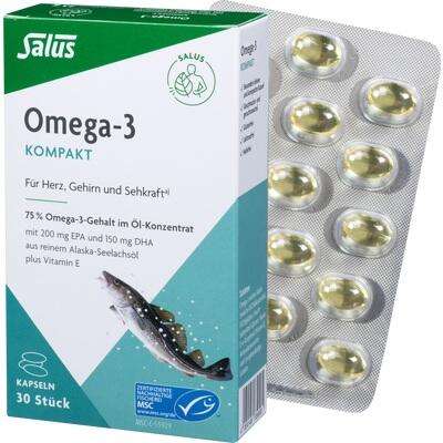 OMEGA-3 Kompakt aus reinem Alaska-Seelachsöl Salus