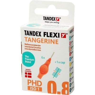 TANDEX FLEXI Interdentalb.PHD 0.8/ISO 1 tangerine
