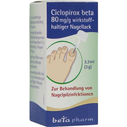 CICLOPIROX beta 80 mg/g wirkstoffhalt.Nagellack