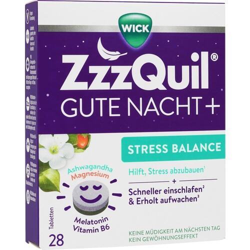 WICK ZzzQuil Gute Nacht+ Stress Balance Tabletten
