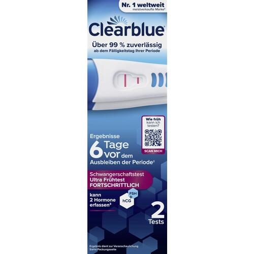 CLEARBLUE Schwangerschaftst.6 Tage vor 2 Hormone
