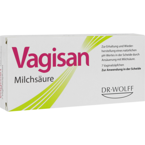 Verpackungsbild(Packshot) von VAGISAN Milchsäure Vaginalzäpfchen