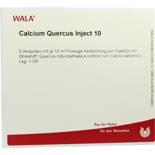 Verpackungsbild(Packshot) von CALCIUM QUERCUS Inject 10 Ampullen