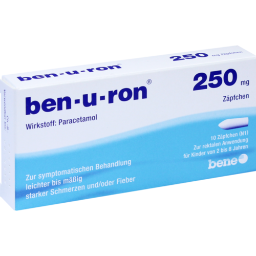 Verpackungsbild(Packshot) von BEN-U-RON 250 mg Suppositorien