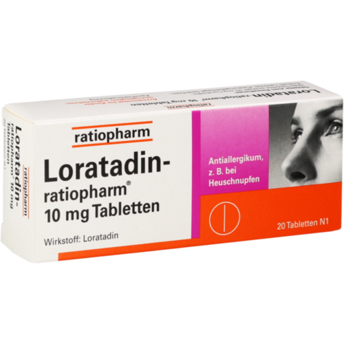 Verpackungsbild(Packshot) von LORATADIN-ratiopharm 10 mg Tabletten