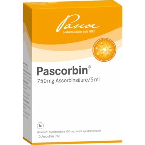 Verpackungsbild(Packshot) von PASCORBIN Injektionslösung Ampullen