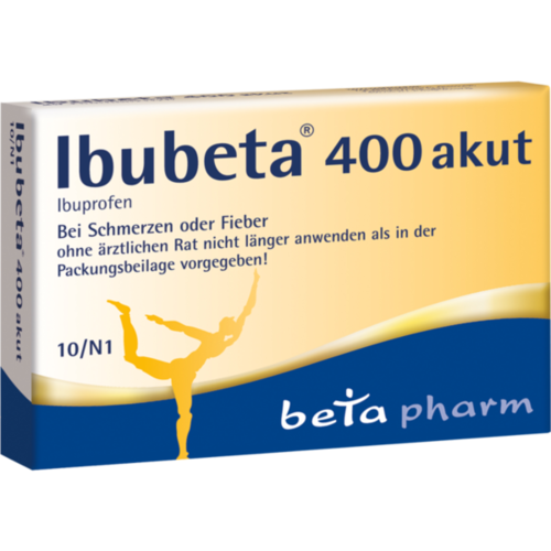 Verpackungsbild(Packshot) von IBUBETA 400 akut Filmtabletten