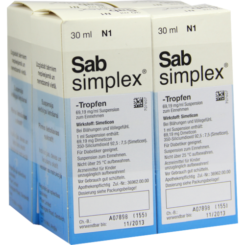 Verpackungsbild(Packshot) von SAB simplex Suspension zum Einnehmen