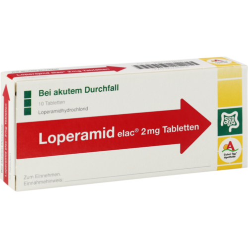 Verpackungsbild(Packshot) von LOPERAMID elac 2 mg Tabletten
