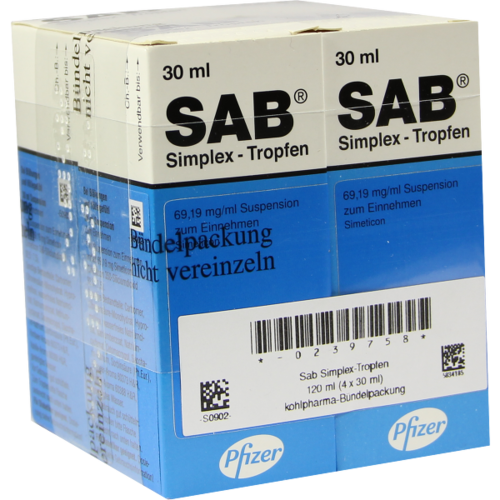 Verpackungsbild(Packshot) von SAB simplex Suspension zum Einnehmen