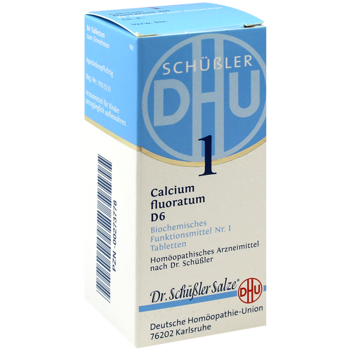Verpackungsbild(Packshot) von BIOCHEMIE DHU 1 Calcium fluoratum D 6 Tabletten