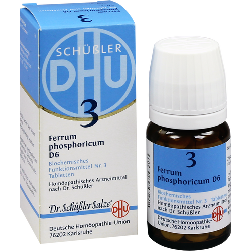 Verpackungsbild(Packshot) von BIOCHEMIE DHU 3 Ferrum phosphoricum D 6 Tabletten